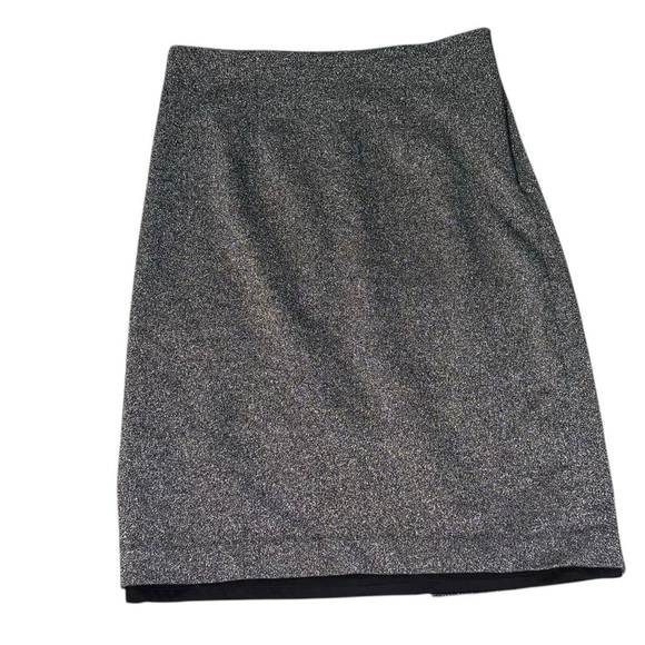 Worthington Dresses & Skirts - Size 12 Metallic Silver Pencil Glitter Skirt Lined Sparkle Work Party Holiday